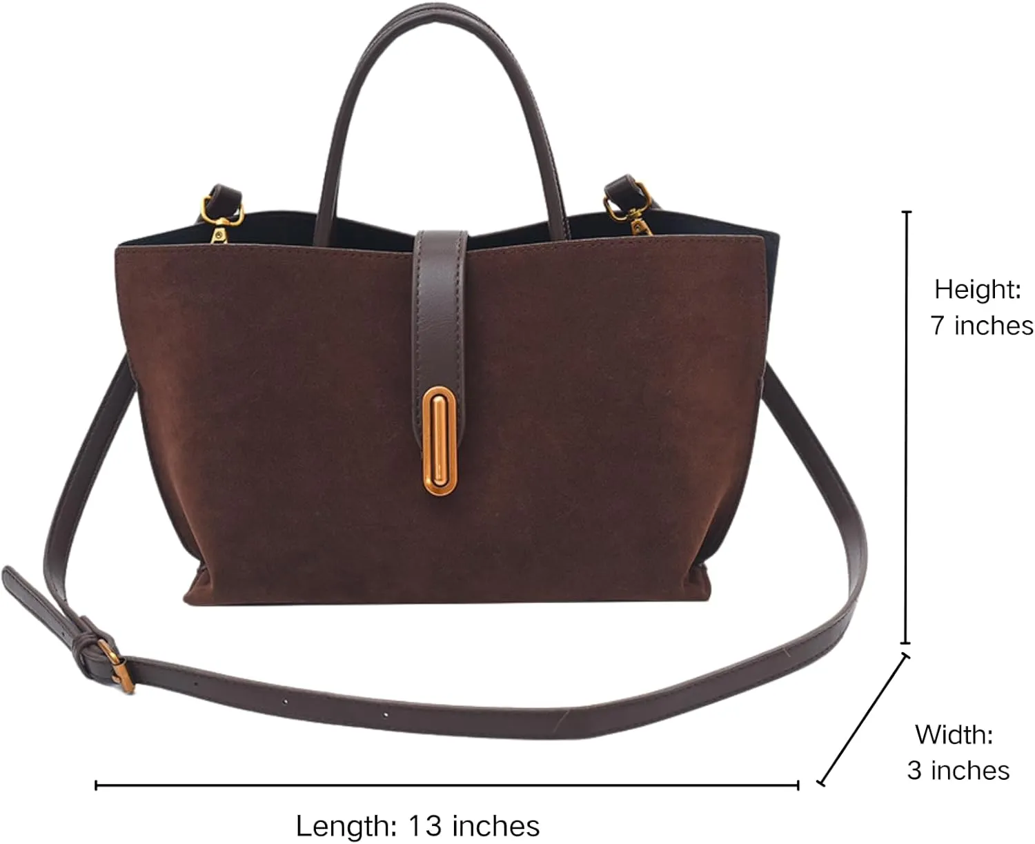 Burgundy Suede Tote Bags for Women - Fall Purse 2024 Brown Handbag Work Top-handle Bag