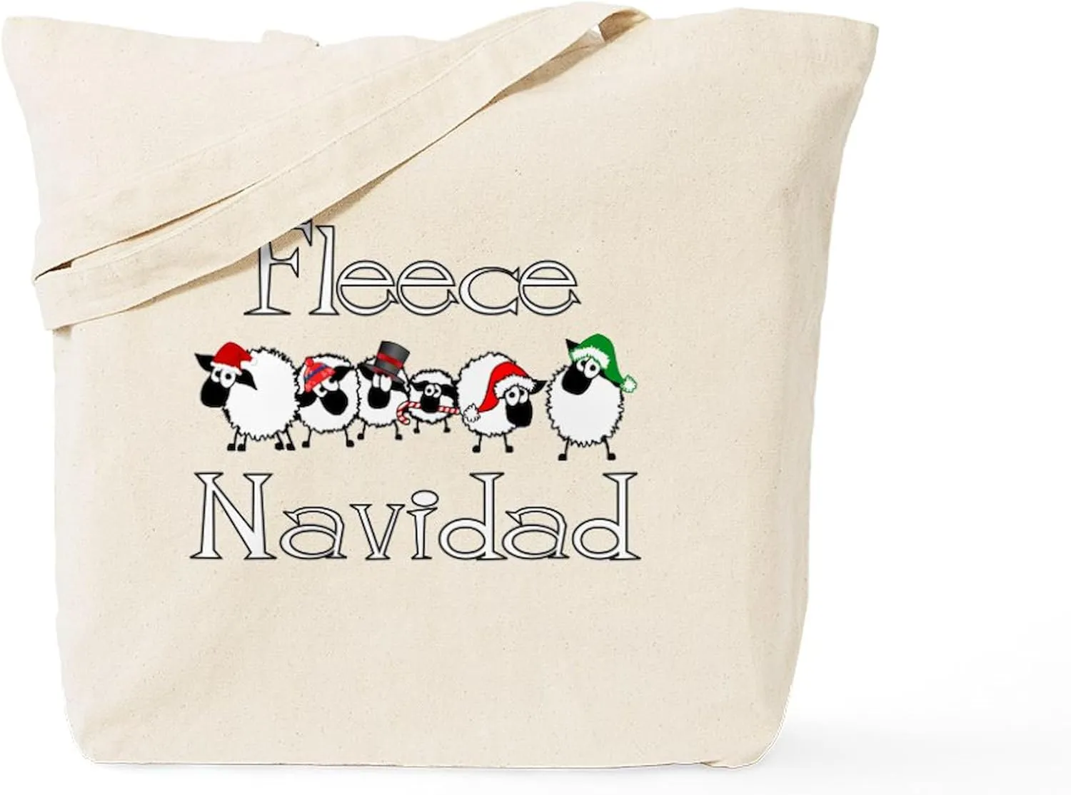 CafePress Fleece Navidad Tote Bag Natural Canvas Tote Bag, Reusable Shopping Bag