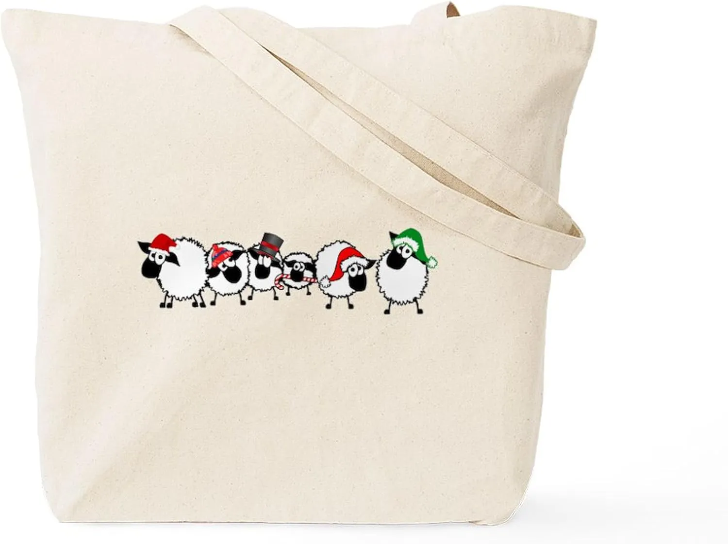 CafePress Fleece Navidad Tote Bag Natural Canvas Tote Bag, Reusable Shopping Bag