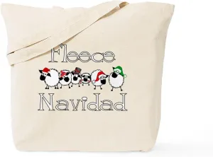 CafePress Fleece Navidad Tote Bag Natural Canvas Tote Bag, Reusable Shopping Bag