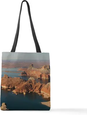CafePress Lake Powell, Glen Canyon, Early Polyester Tote Bag 16"x16"