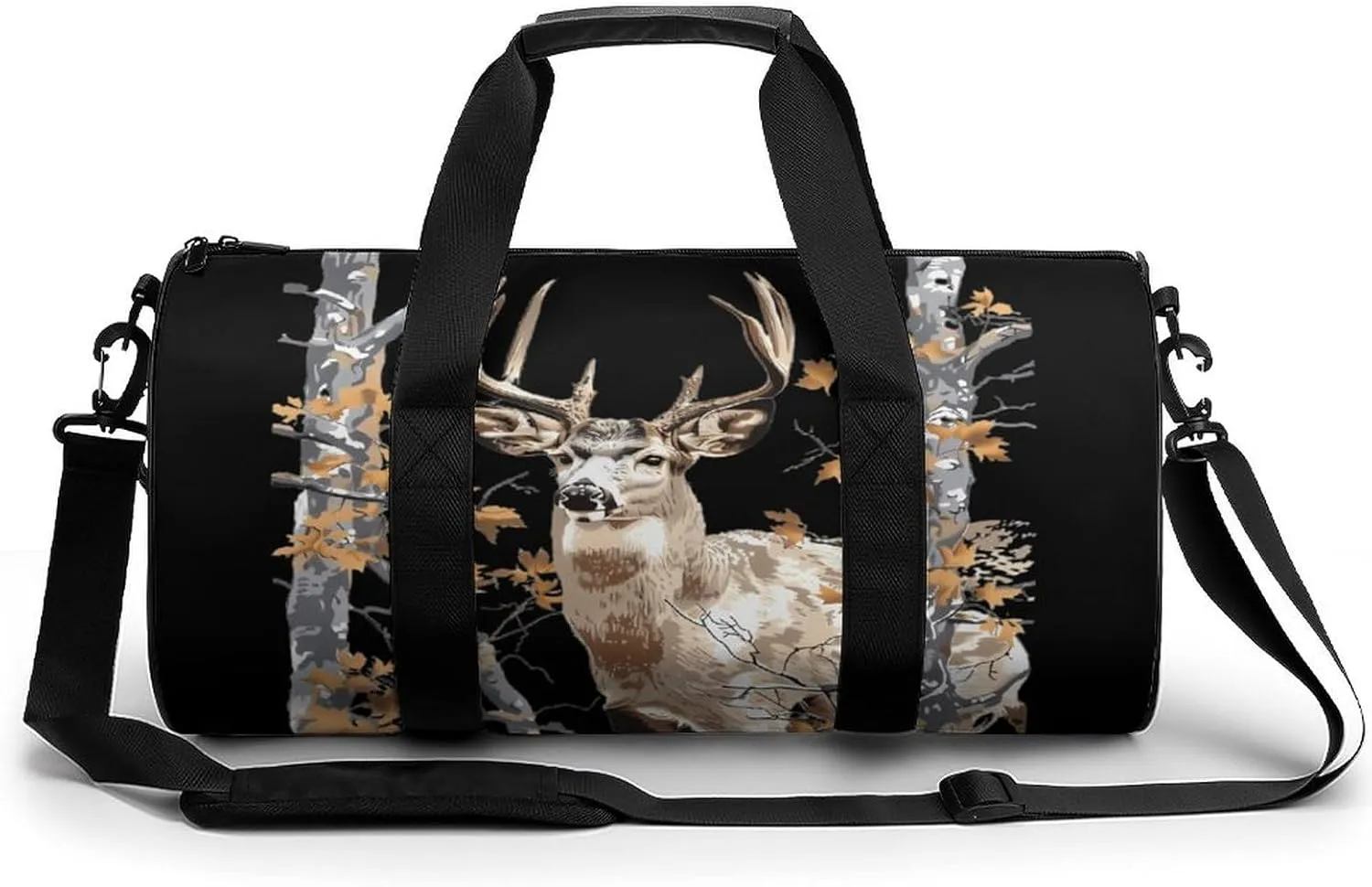 Camouflage Deer Hunting Gym Bag for Women Men Travel Duffle Bag Carry on Weekender Tote Bag Lightweight