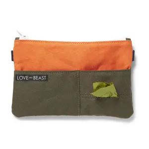 Canvas Pouch Olive - Cross body   Pet Tote Attachment