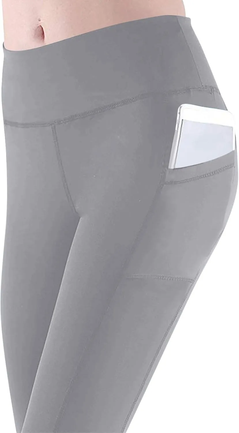 Capri Leggings for Women Summer Stretch High Waisted Soft Cropped Trousers Casual Workout Yoga Pants with Pockets