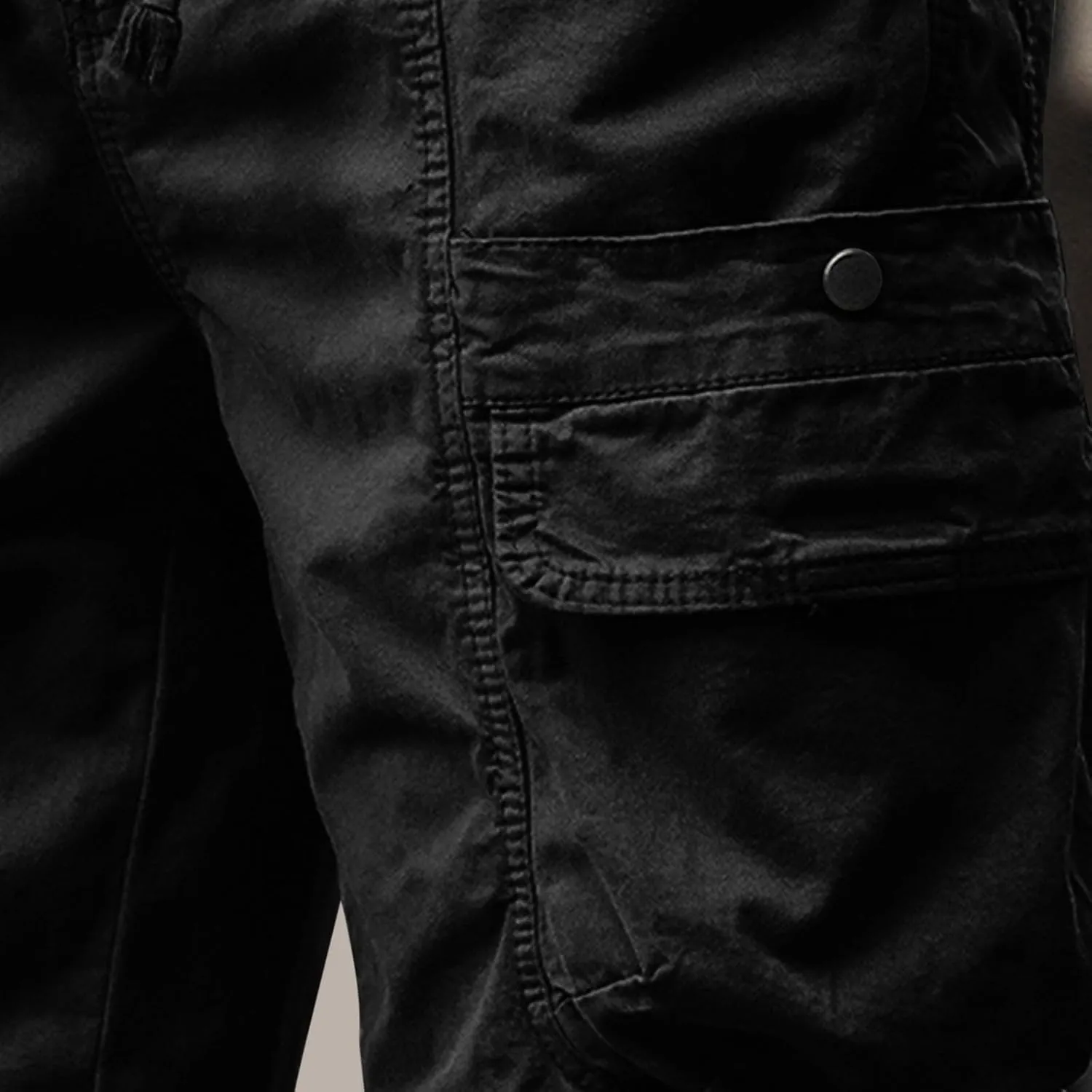 Cargo Shorts for Men Drawstring Waist Casual Lightweight Relaxed Fit Hiking Outdoor Work Shorts with Multi Pockets