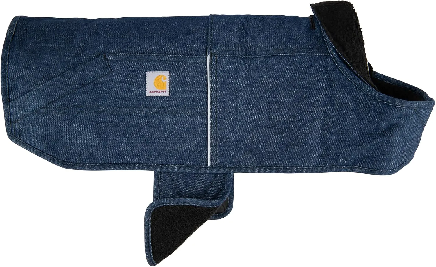 Carhartt Firm Duck Insulated Dog Chore Coat, Durable Weather Resistant Jacket for Cold and Windy Conditions, PFAS Free (Denim), Large