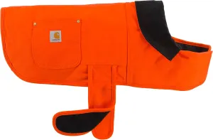 Carhartt Firm Duck Insulated Dog Chore Coat, Durable Weather Resistant Jacket for Cold and Windy Conditions, PFAS Free (Hunter Orange), Large