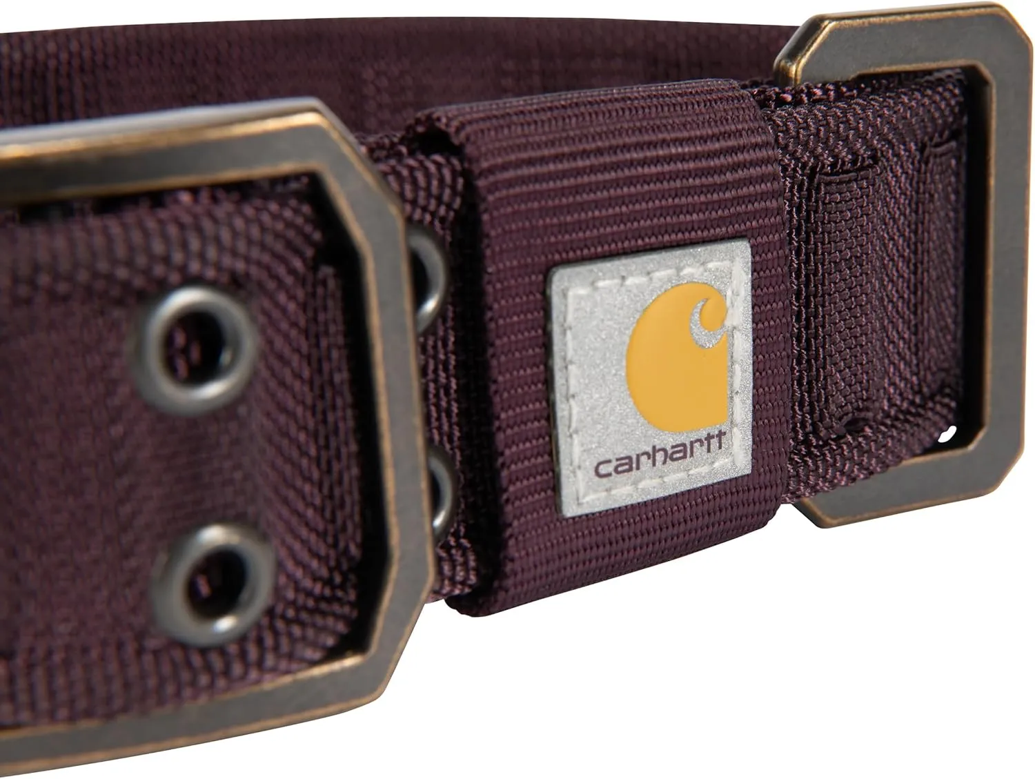 Carhartt Pet Fully Adjustable Wide Webbing Collar for Dogs, Heavy Duty Nylon for Walking & Training, Deep Wine, Medium