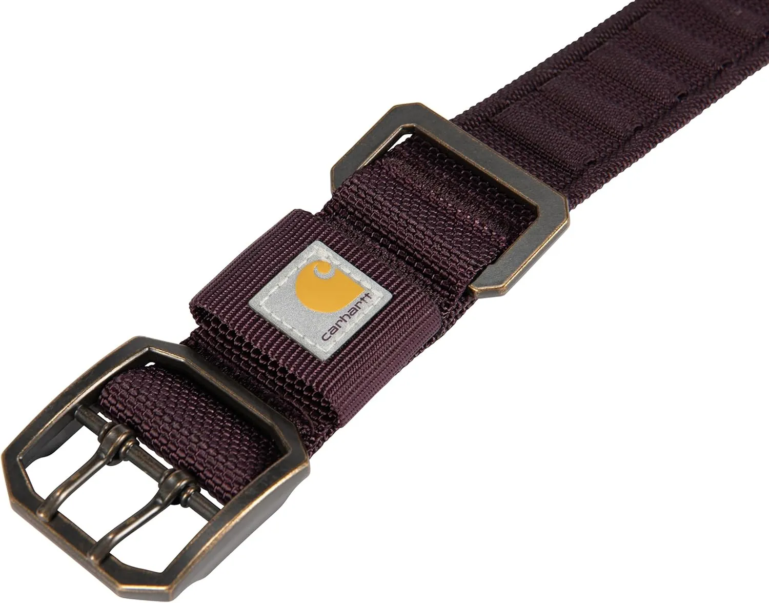 Carhartt Pet Fully Adjustable Wide Webbing Collar for Dogs, Heavy Duty Nylon for Walking & Training, Deep Wine, Medium