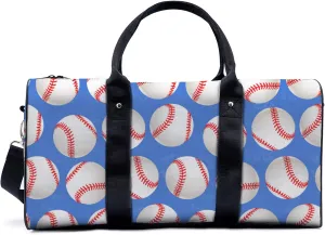 Cartoon Baseball Illustration Duffel Bag Travel Yoga Camping Gym Shoulder Bags Sports Handbag Lightweight canvas Tote Bag Holdall for Men Women
