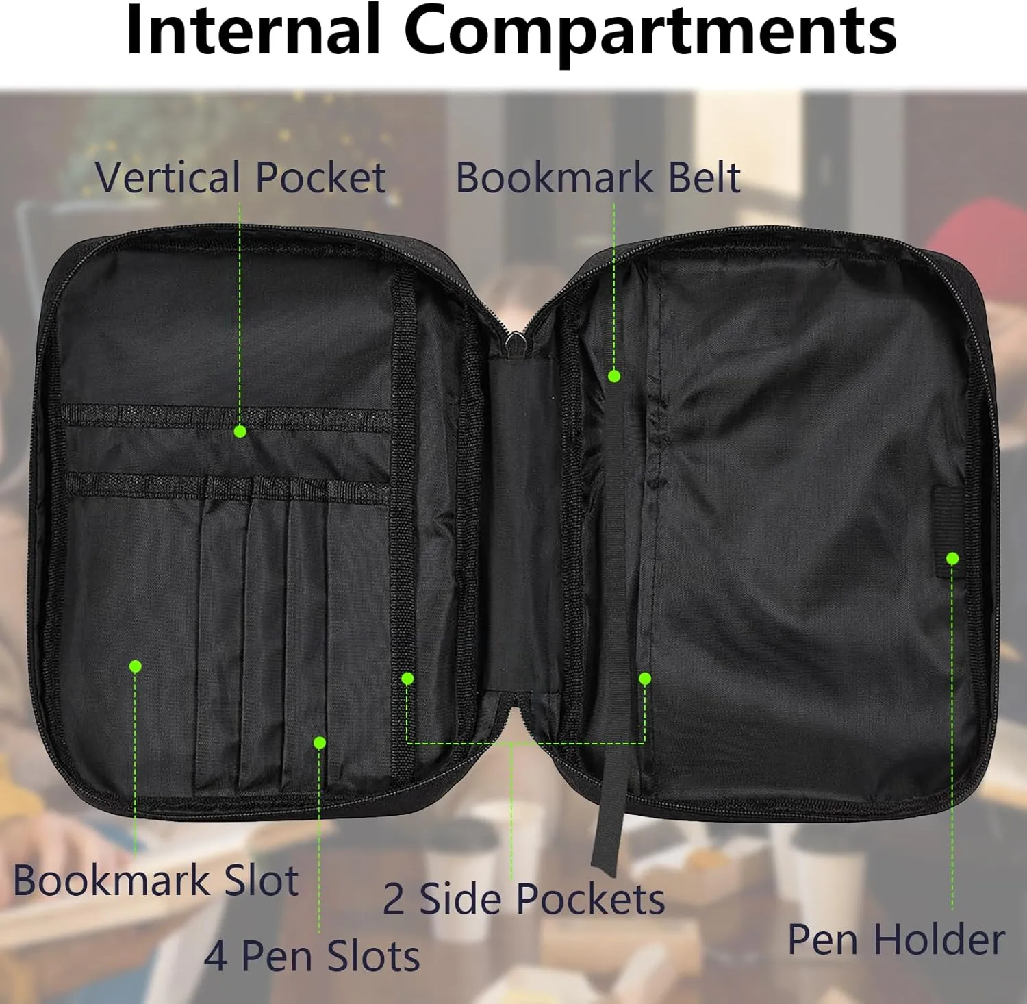 Cartoon Dinosaur Bible Bag Large Bible Case Cover for Women Men, Multi-Functional Church Bag Bible Protector with Handle Zippered Pocket Christian Gift Bible Study Supplies