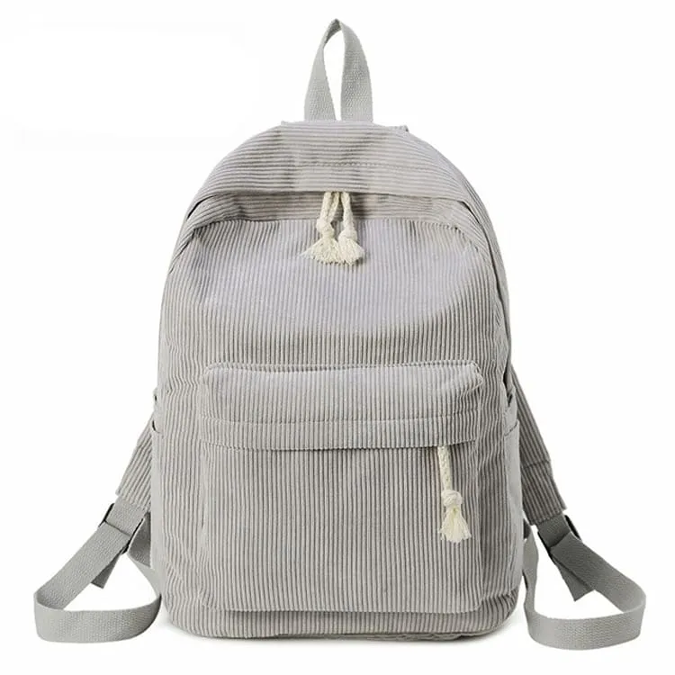 Casual Corduroy Backpack