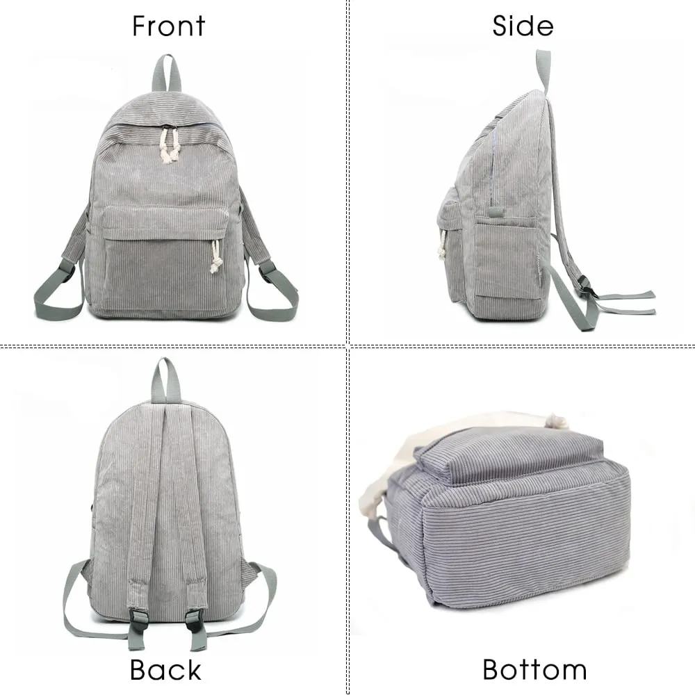 Casual Corduroy Backpack