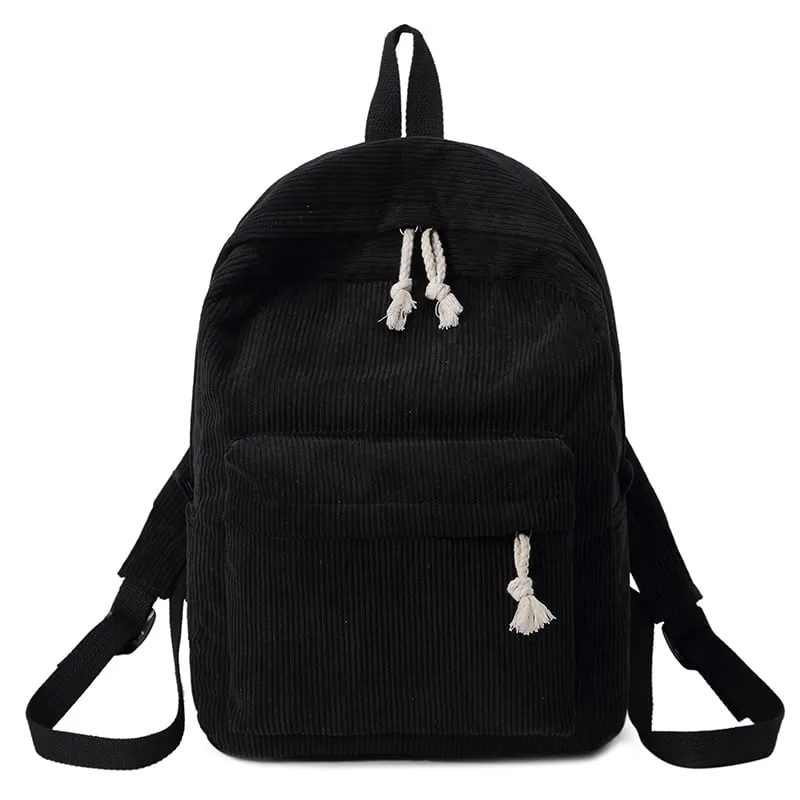 Casual Corduroy Backpack