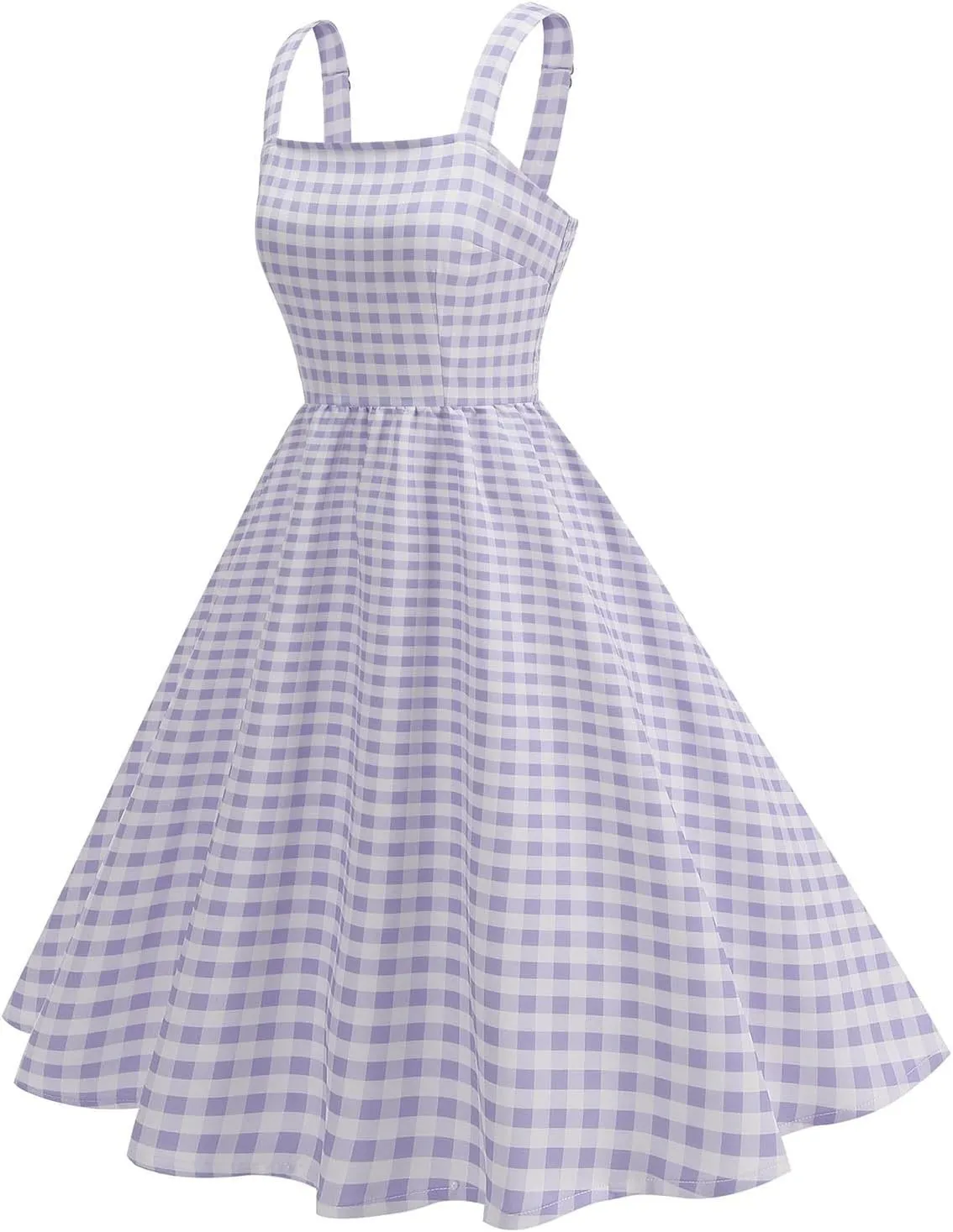 Casual Dresses for Women Cute Plaid Spaghetti Strap Corset Midi Dress Party Low Cut Flowy Pleated Bustier Sundress