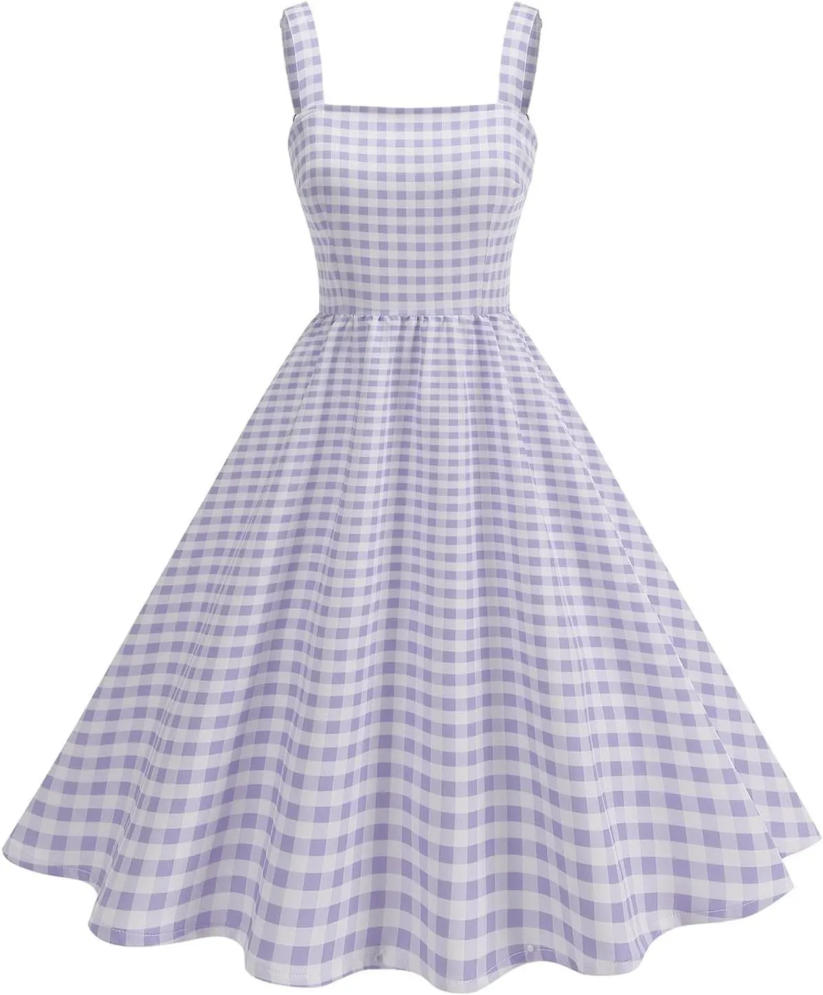 Casual Dresses for Women Cute Plaid Spaghetti Strap Corset Midi Dress Party Low Cut Flowy Pleated Bustier Sundress