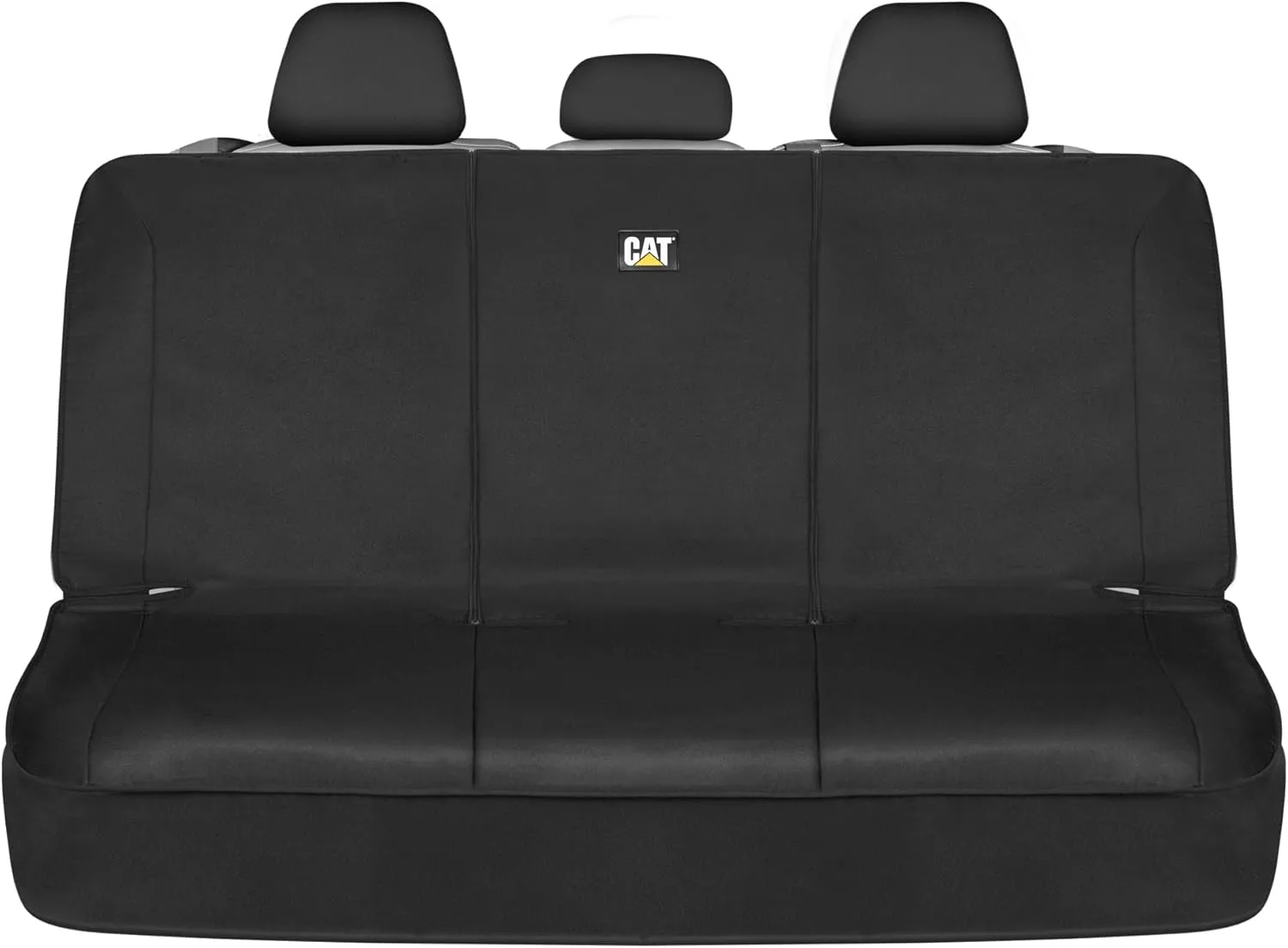 Cat Flexfit™ Black Rear Seat Cover for Car, SUV, & Truck - Durable Canvas Material Back Car Seat Covers 60/40 Split Bench Protector - Back Seat Cover & Back Seat Protector Interior Accessories