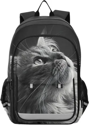 Cat Print Backpack for Boys Middle-School Elementary Bookbags 20325077
