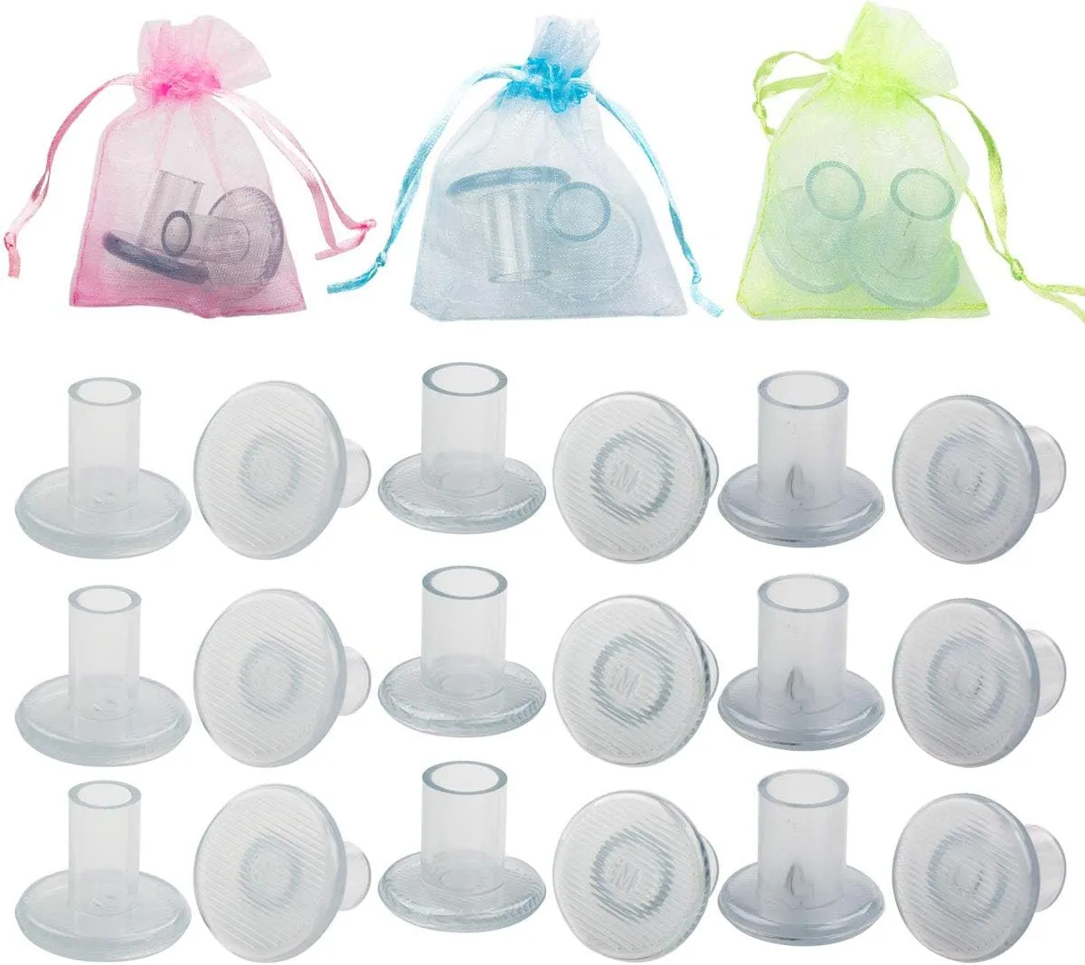 CBTONE 15 Pairs High Heel Protectors for Women's Shoes, Clear Heel Stoppers for Grass, Heel Repair Caps Covers - Perfect for Outdoor Weddings Events (Small/Middle/Large)