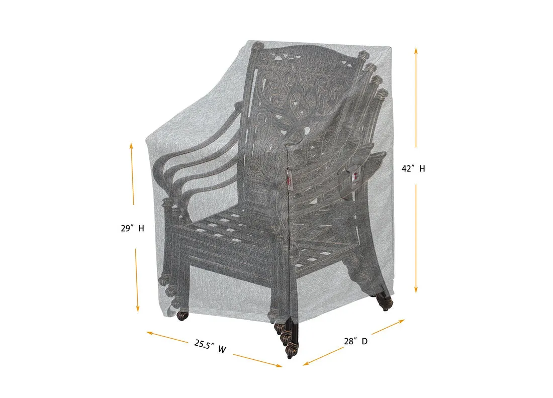 Chair Cover Small - 25.5"W x 28"D x 29''/42"H - Platinum By Shield