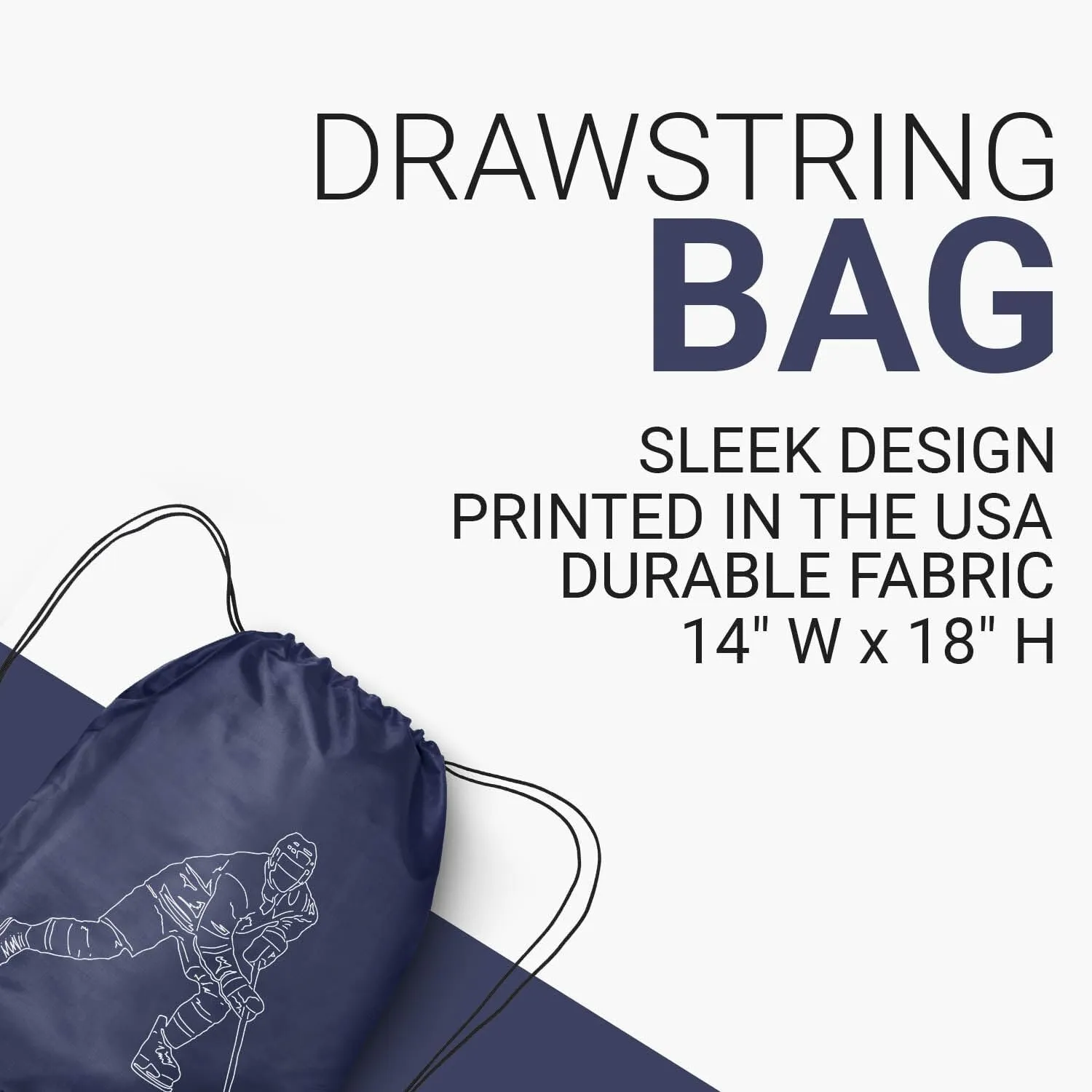 ChalkTalkSPORTS Hockey Sport Pack Cinch Sack | Hockey Player Sketch