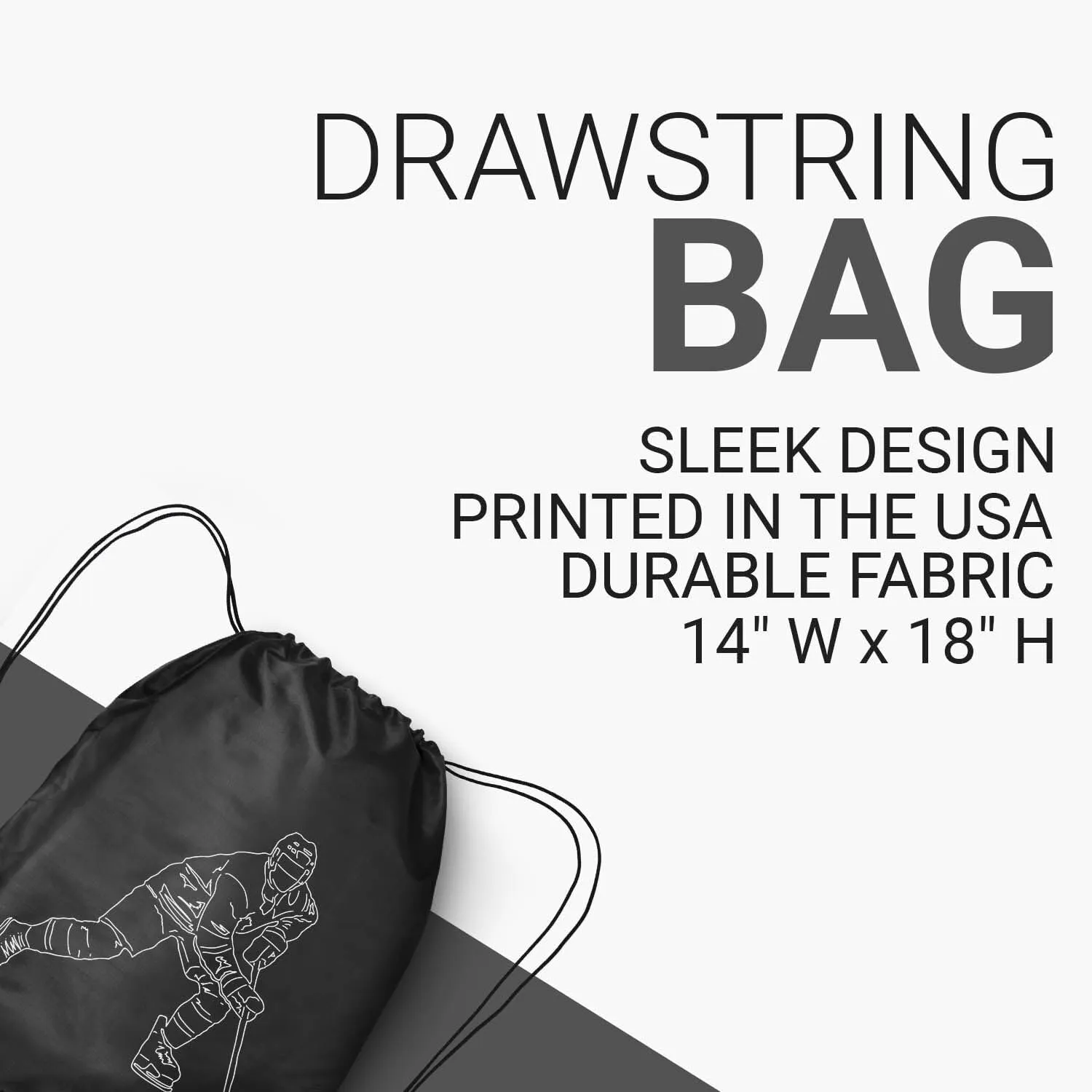 ChalkTalkSPORTS Hockey Sport Pack Cinch Sack | Hockey Player Sketch