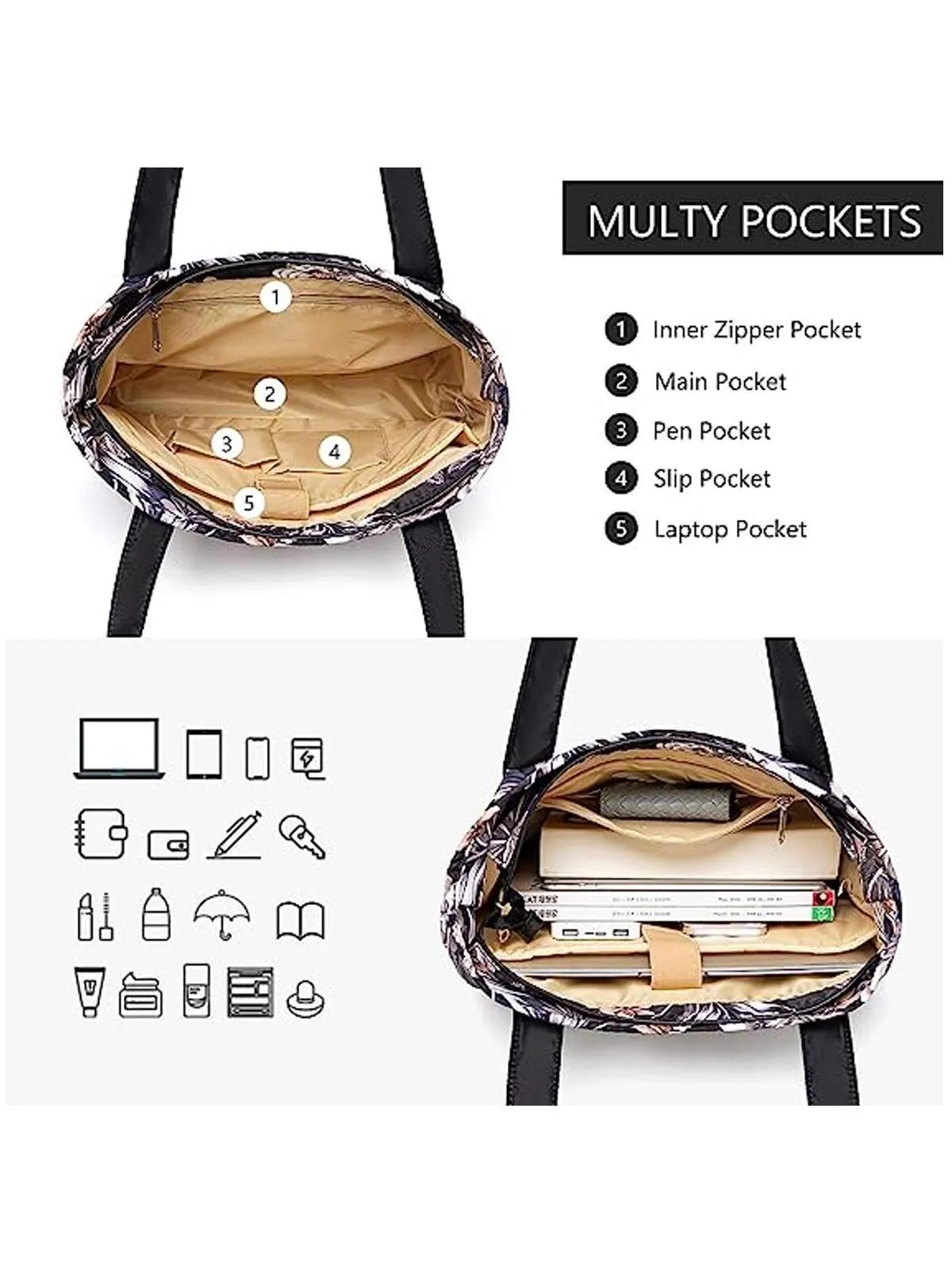 Chic & Versatile Women's Laptop Tote Bag: Perfect for Work, Gym, School, and Travel