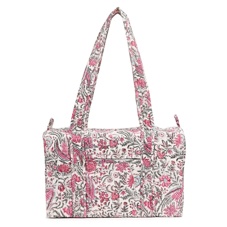 CHINTZ JAAL HAND BLOCK PRINTED QUILTED TRAVEL MICRO DUFFLE BAG