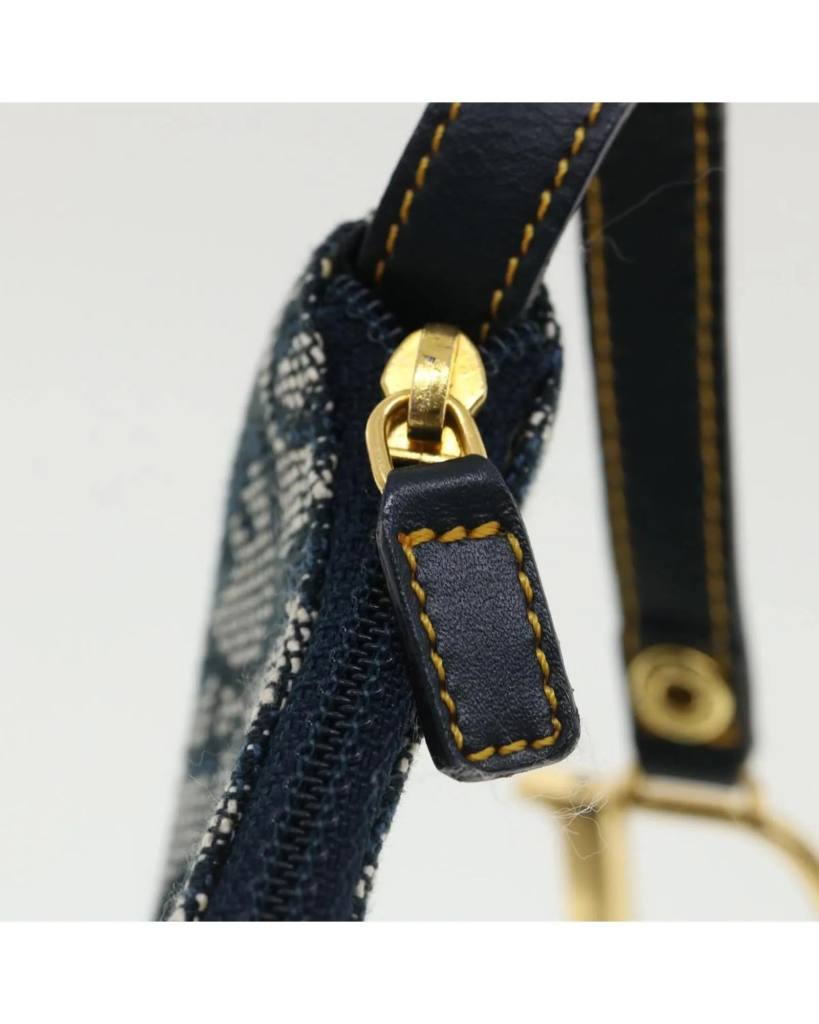 Christian Dior Dior Saddle Bag Charm Blue Oblique Canvas