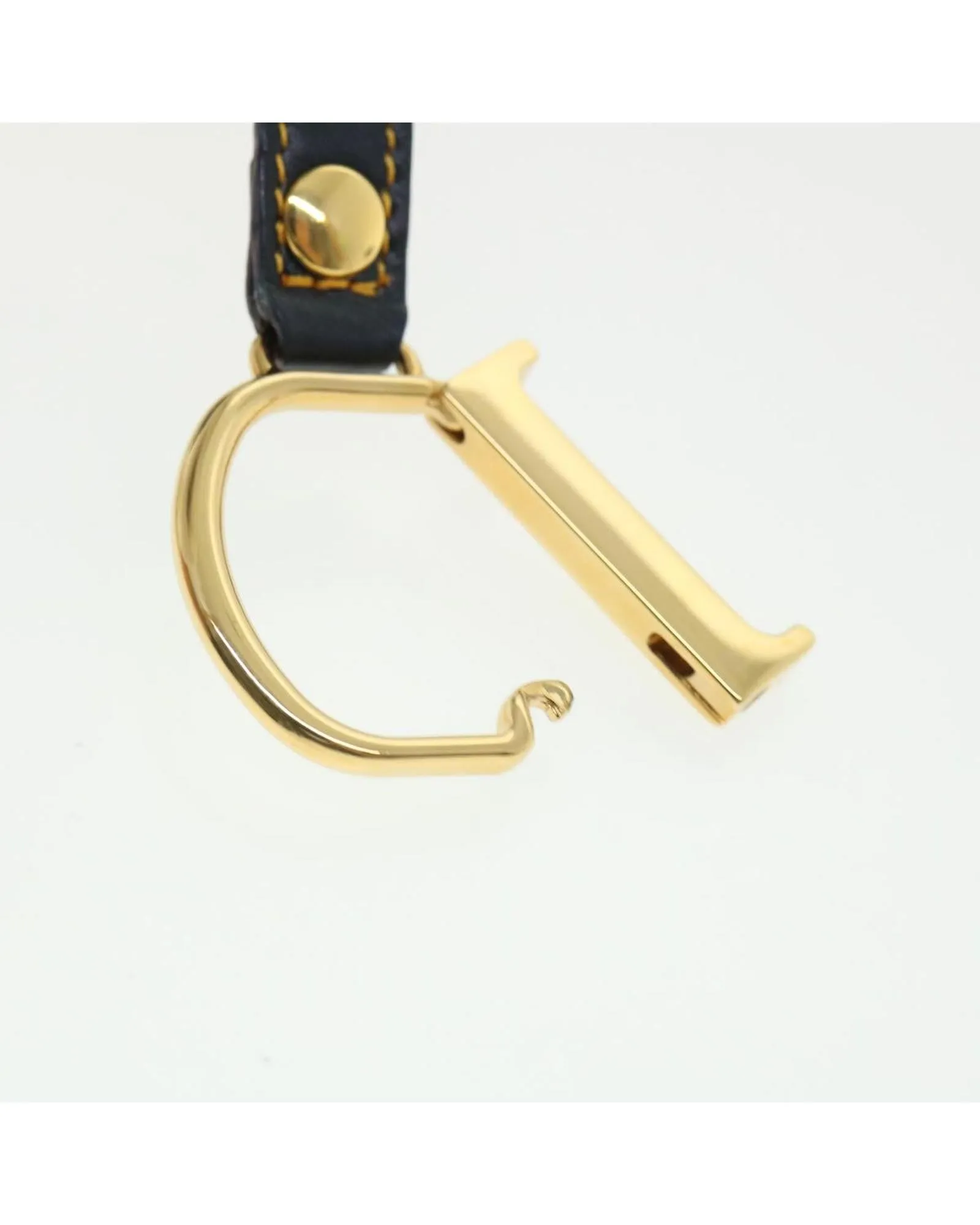Christian Dior Dior Saddle Bag Charm Blue Oblique Canvas