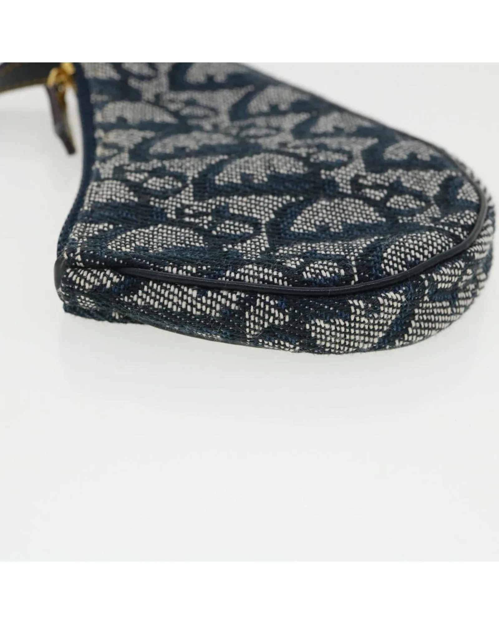Christian Dior Dior Saddle Bag Charm Blue Oblique Canvas