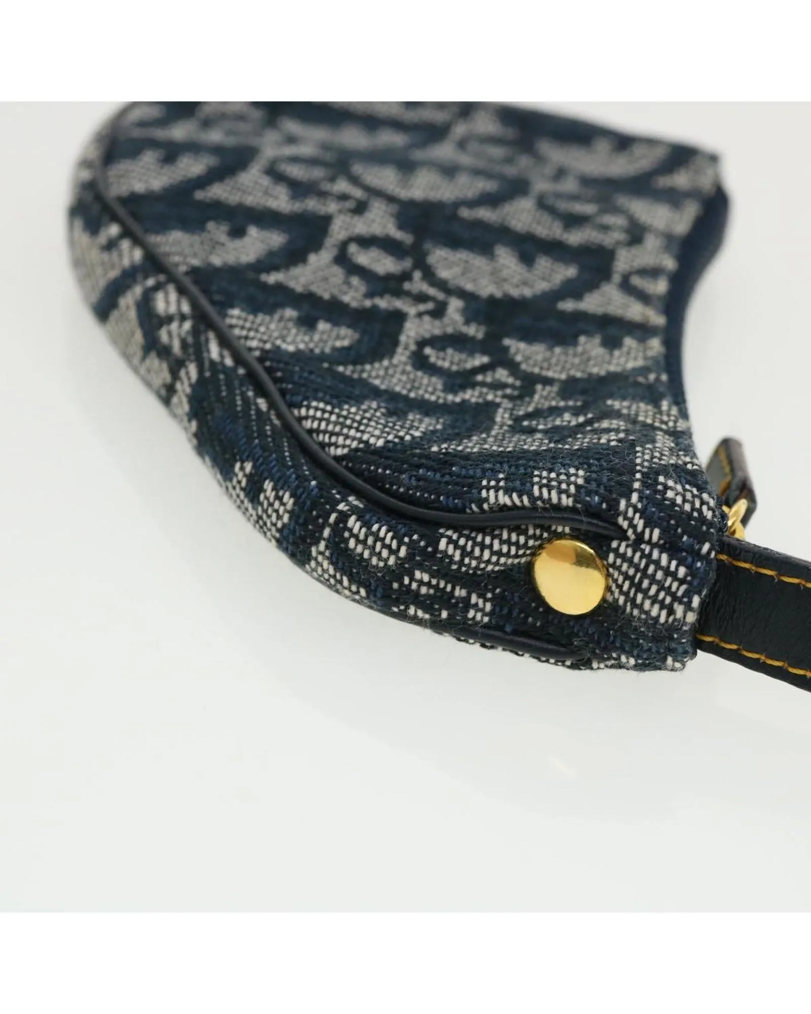 Christian Dior Dior Saddle Bag Charm Blue Oblique Canvas