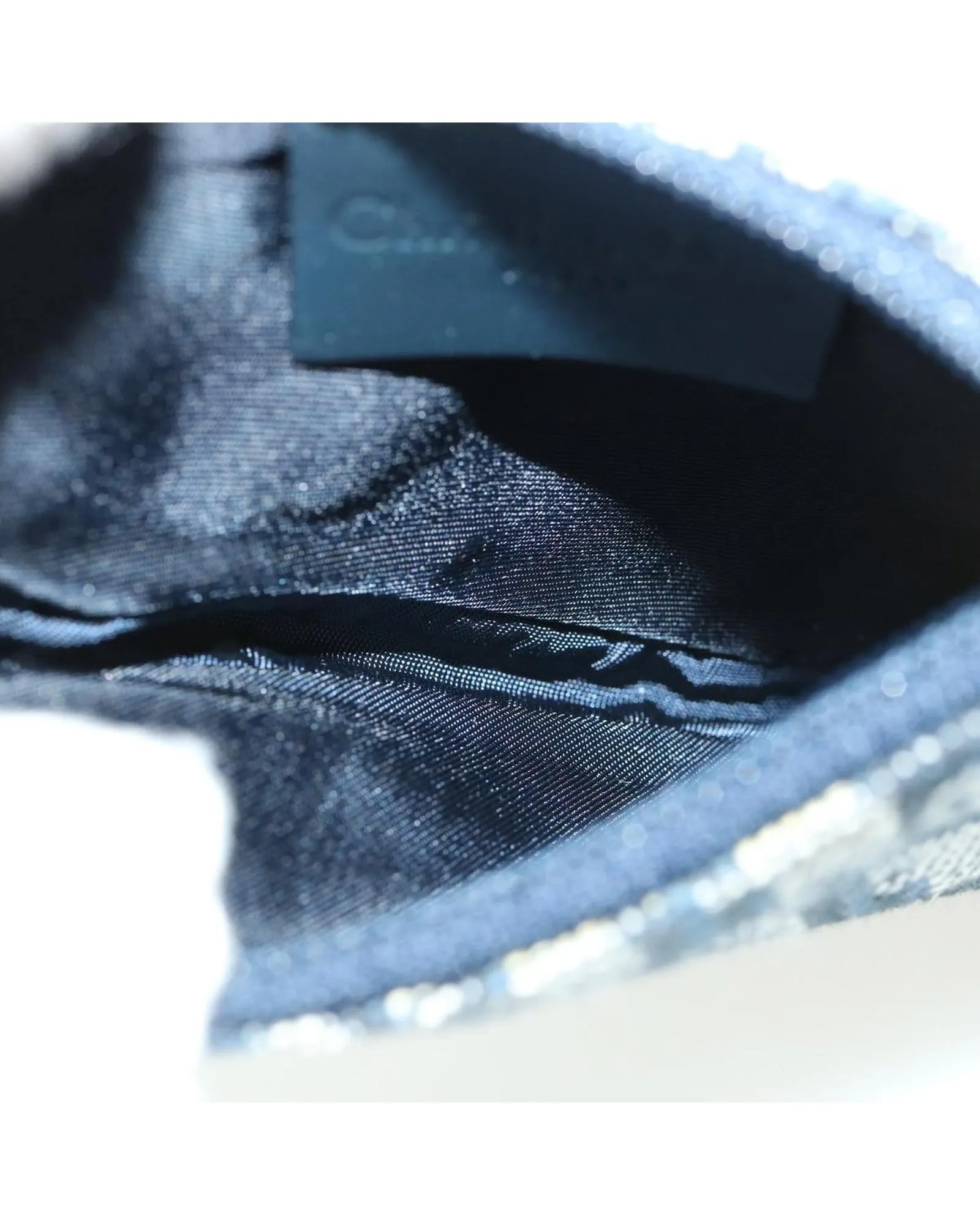 Christian Dior Dior Saddle Bag Charm Blue Oblique Canvas
