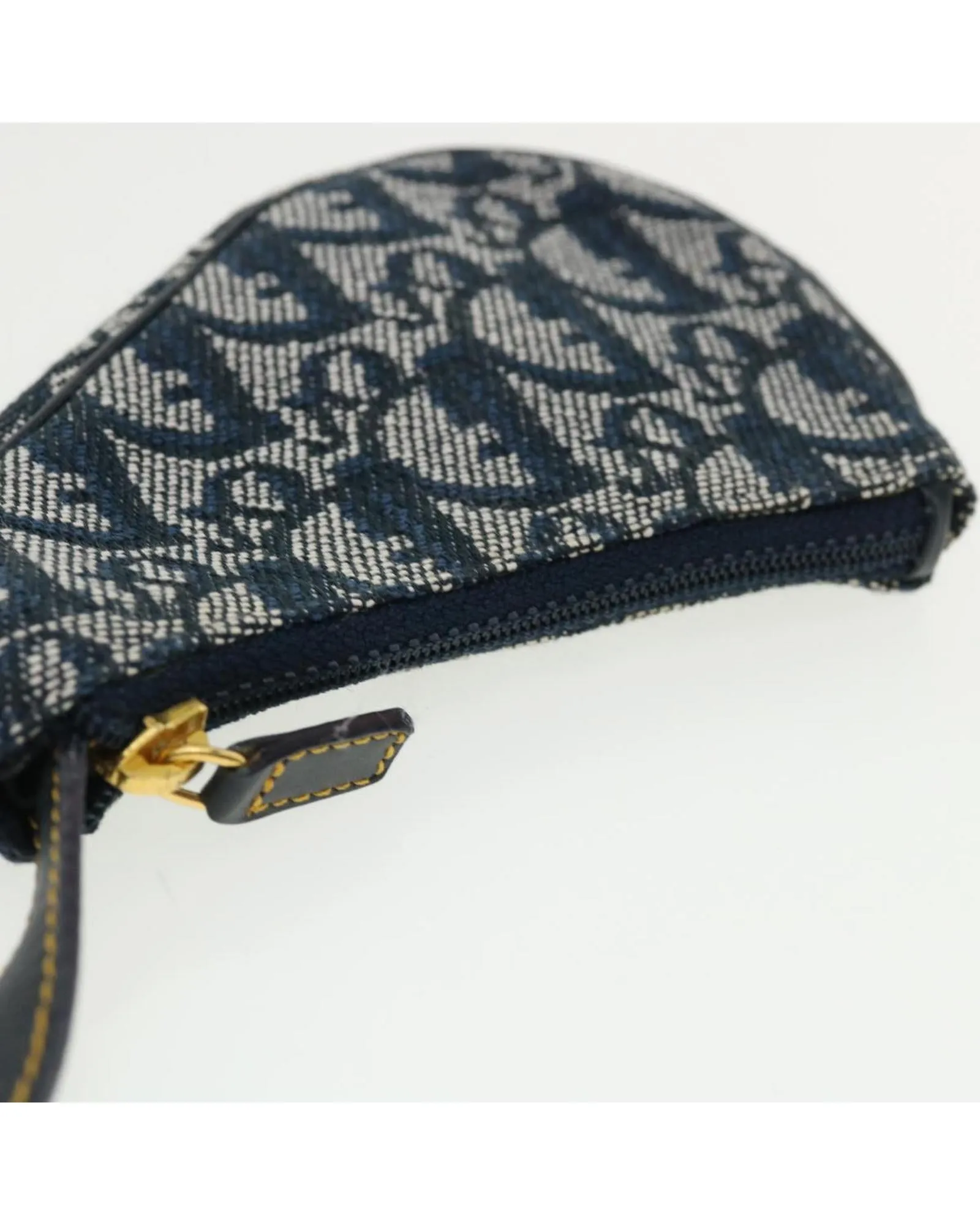 Christian Dior Dior Saddle Bag Charm Blue Oblique Canvas
