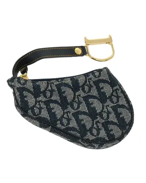 Christian Dior Dior Saddle Bag Charm Blue Oblique Canvas