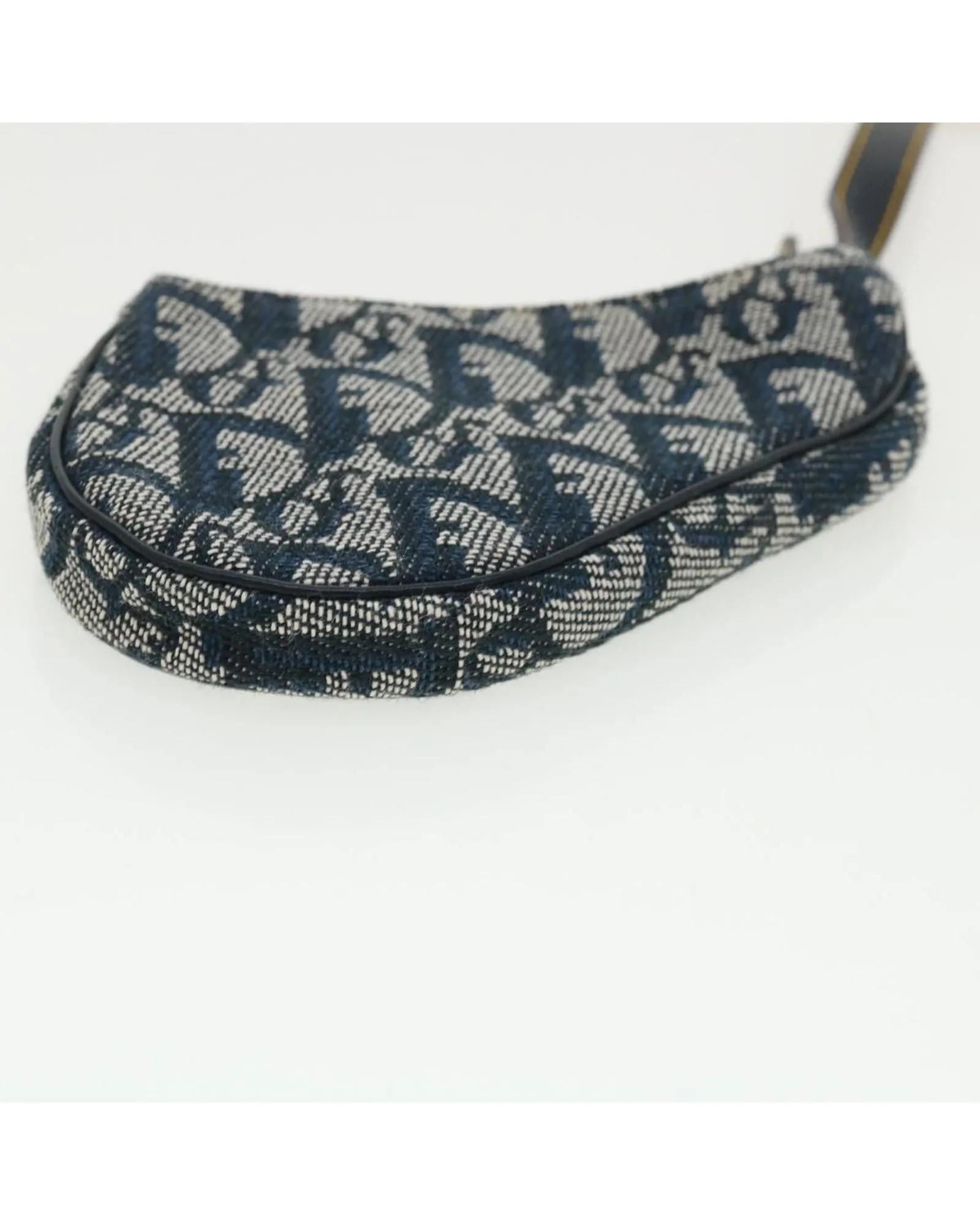 Christian Dior Dior Saddle Bag Charm Blue Oblique Canvas