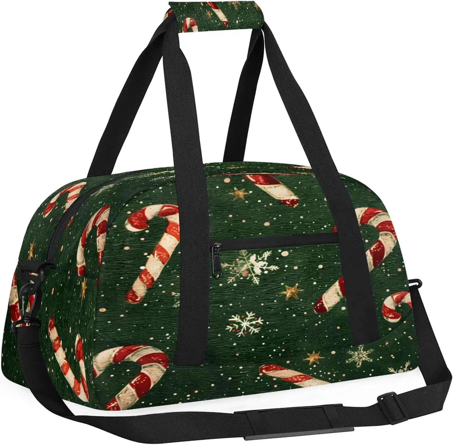 Christmas Candy Small Gym Bag 18 inch Carry On Duffel Bag for Weekender Travel Sports Workout Yoga Gymnastics Dance Ballet