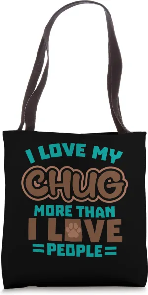 Chug Fur Parent Hybrid Breeder Pughuahua Lover Dog Owner Tote Bag