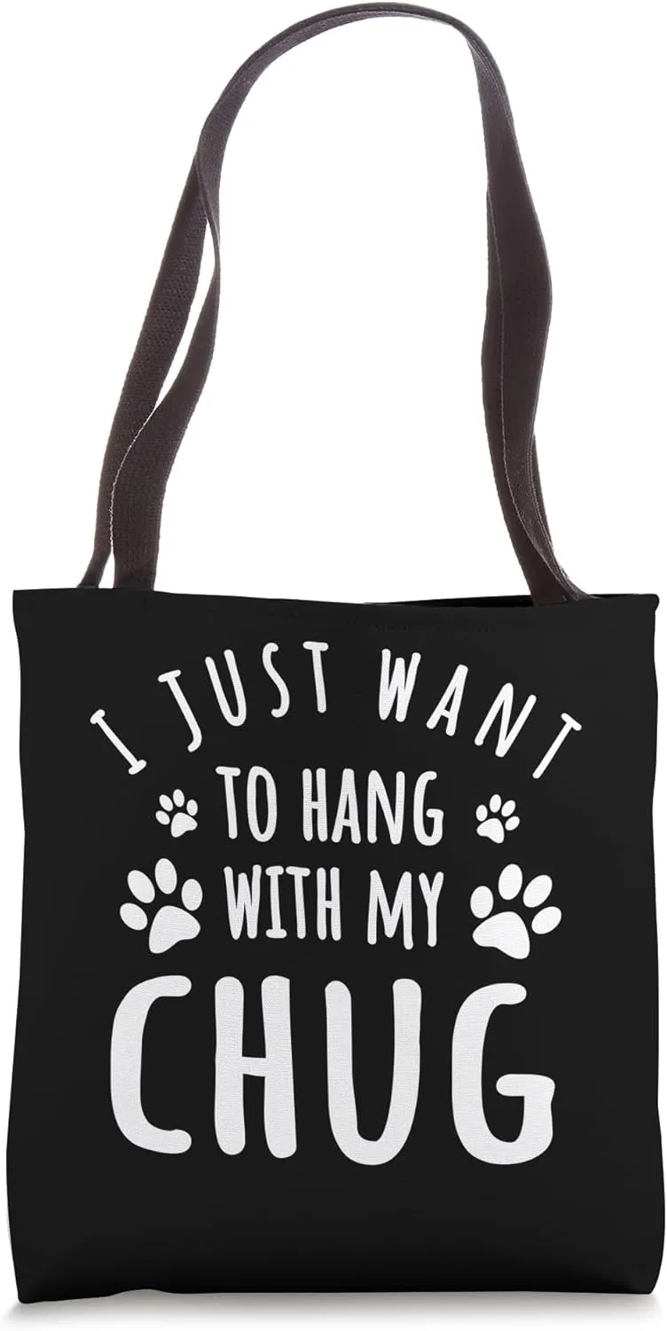 Chug Hybrid Breed Pughuahua Lover Fur Parent Dog Owner Tote Bag