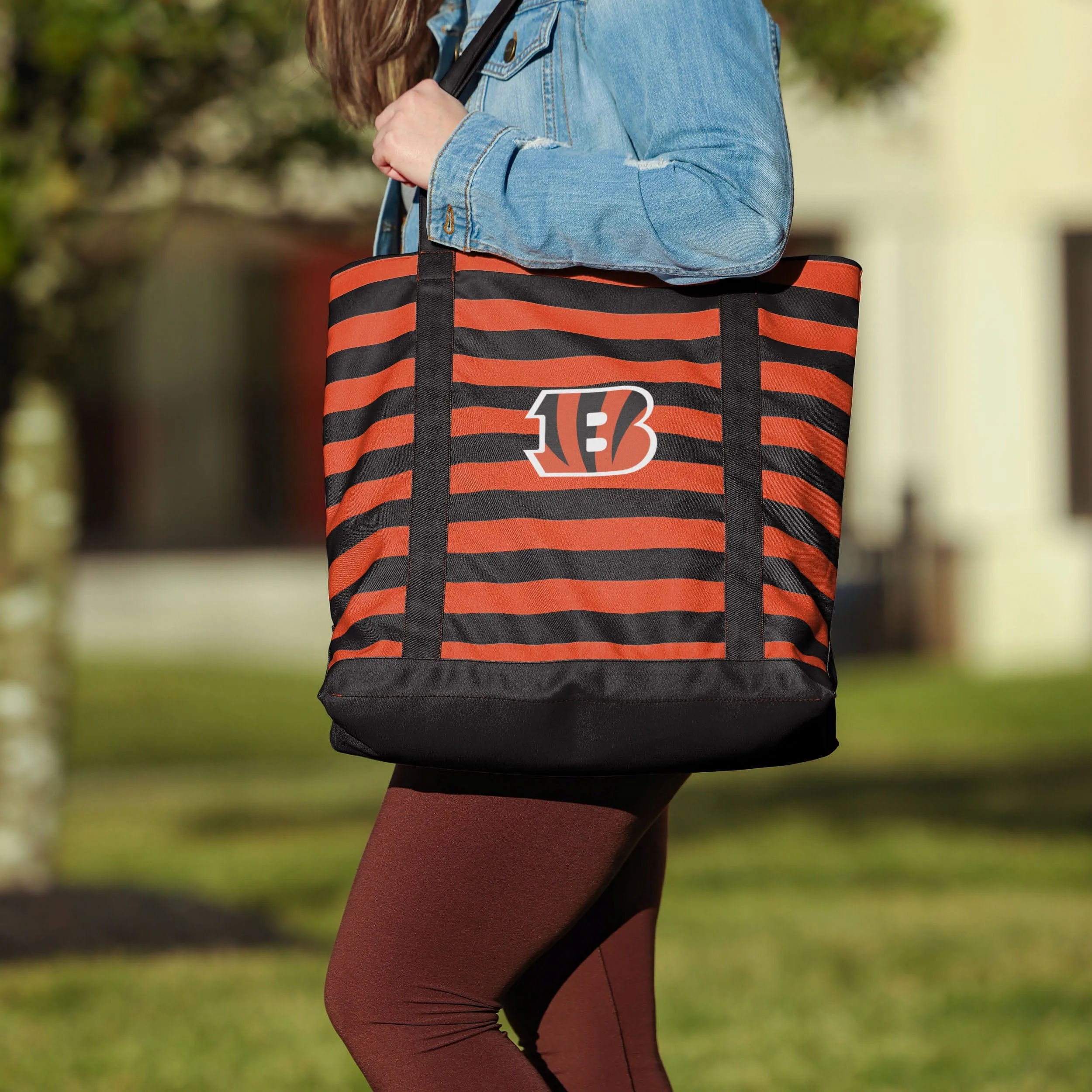 Cincinnati Bengals Team Stripe Canvas Tote Bag