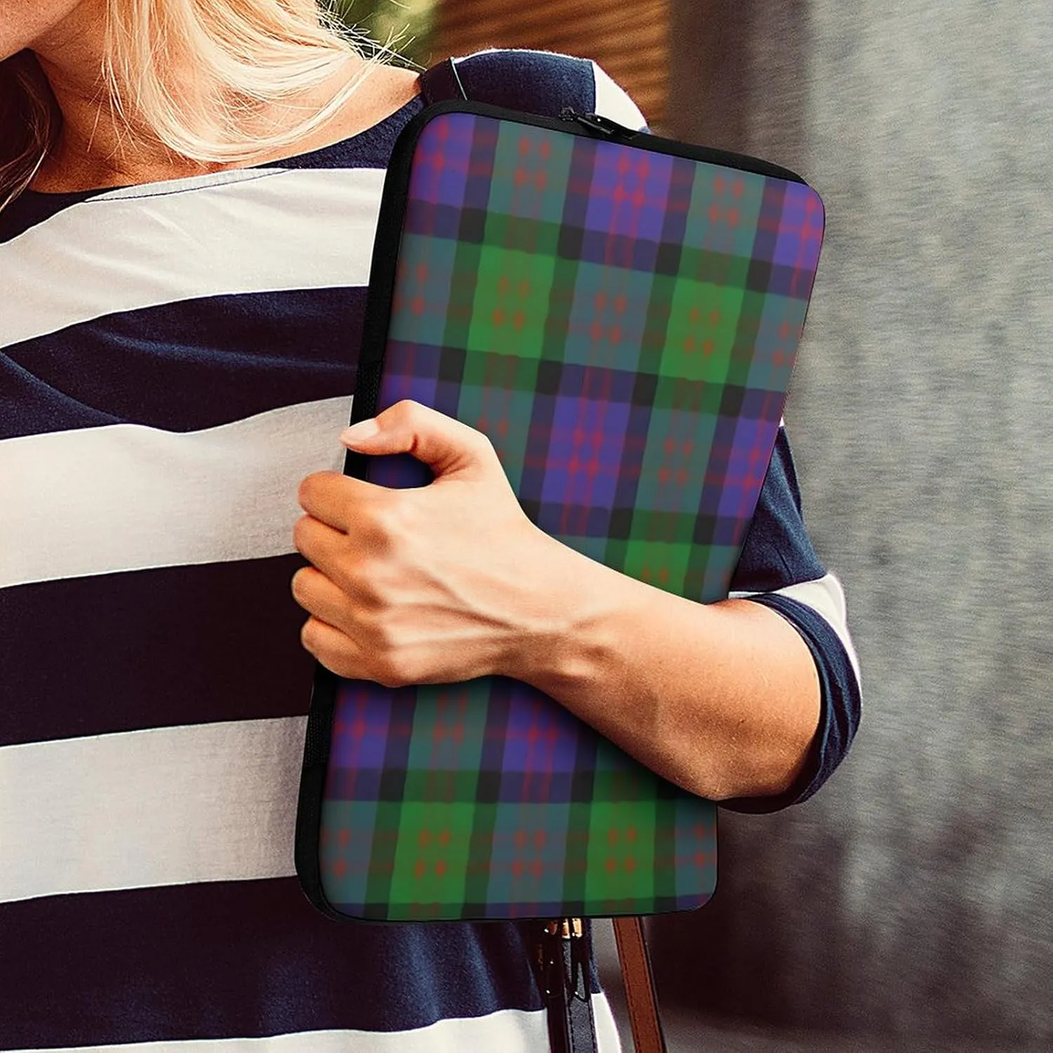 Clan Rutherford Tartan All Print Hands Free Withdrawal Laptop Bag Unisex