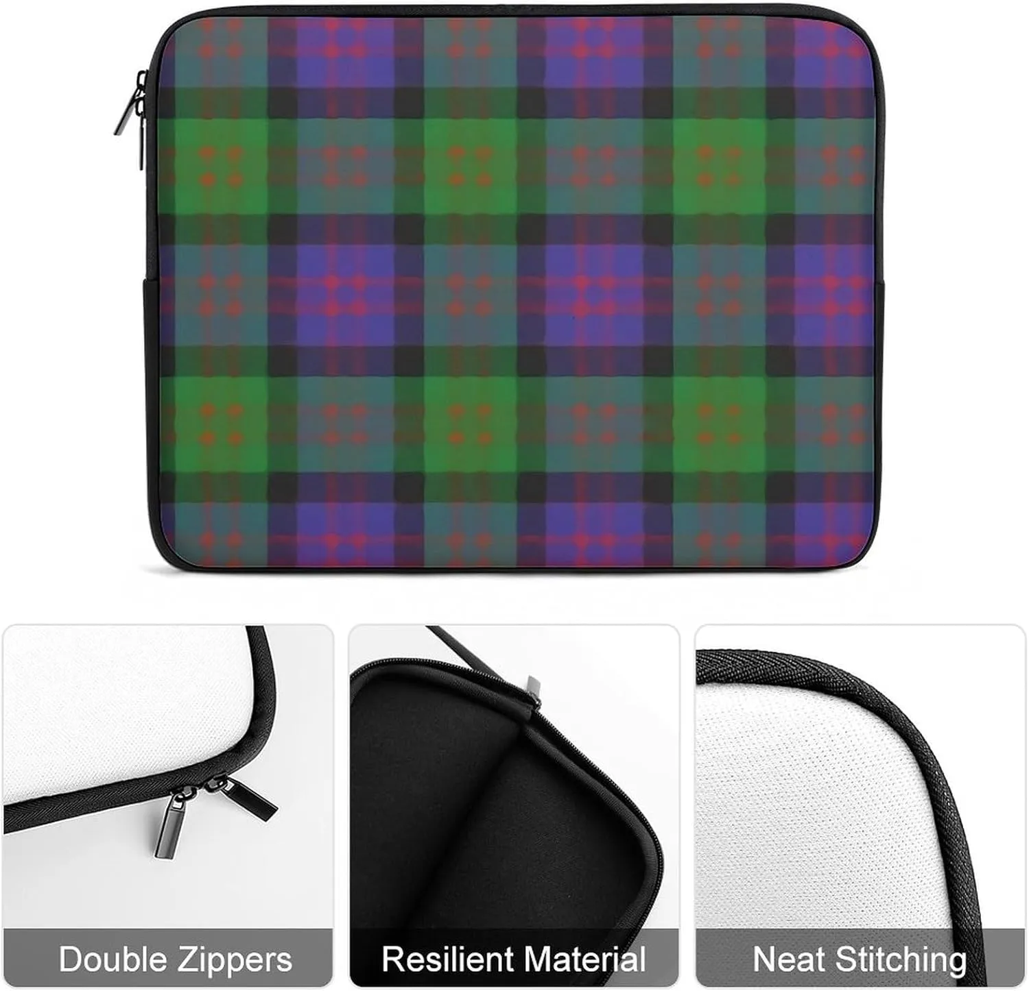 Clan Rutherford Tartan All Print Hands Free Withdrawal Laptop Bag Unisex