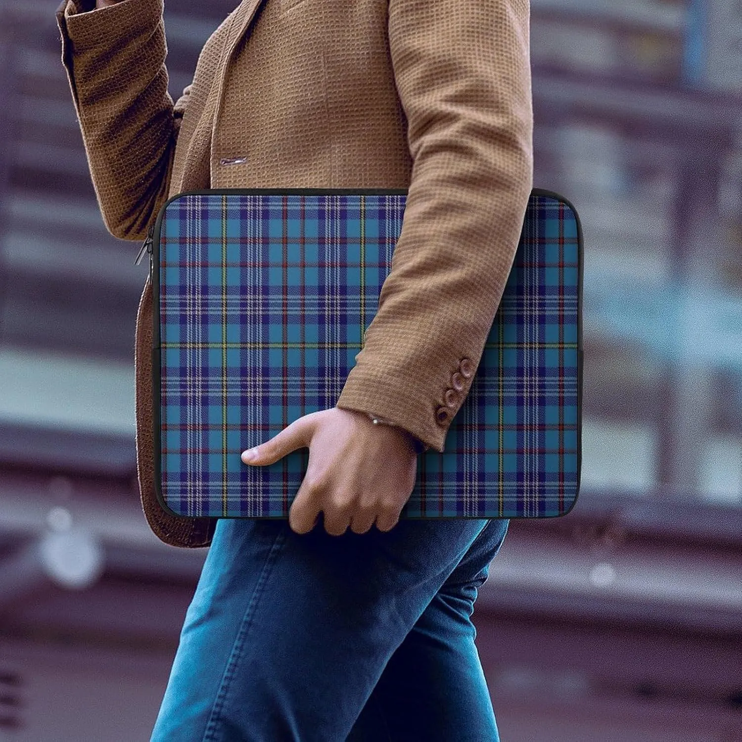 Clan Rutherford Tartan All Print Hands Free Withdrawal Laptop Bag Unisex