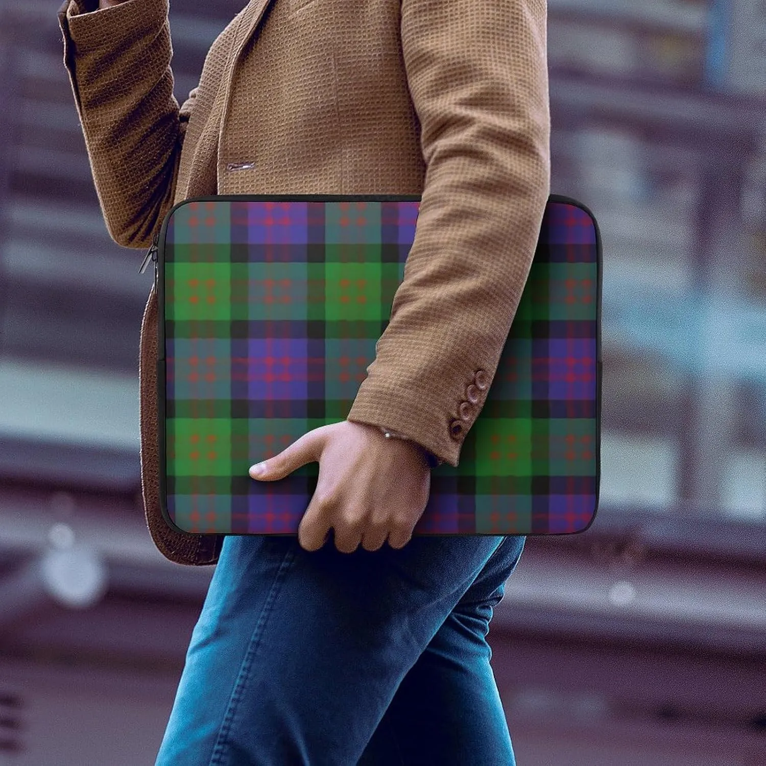 Clan Rutherford Tartan All Print Hands Free Withdrawal Laptop Bag Unisex
