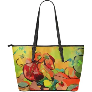 Colorful Leather Tote Bag