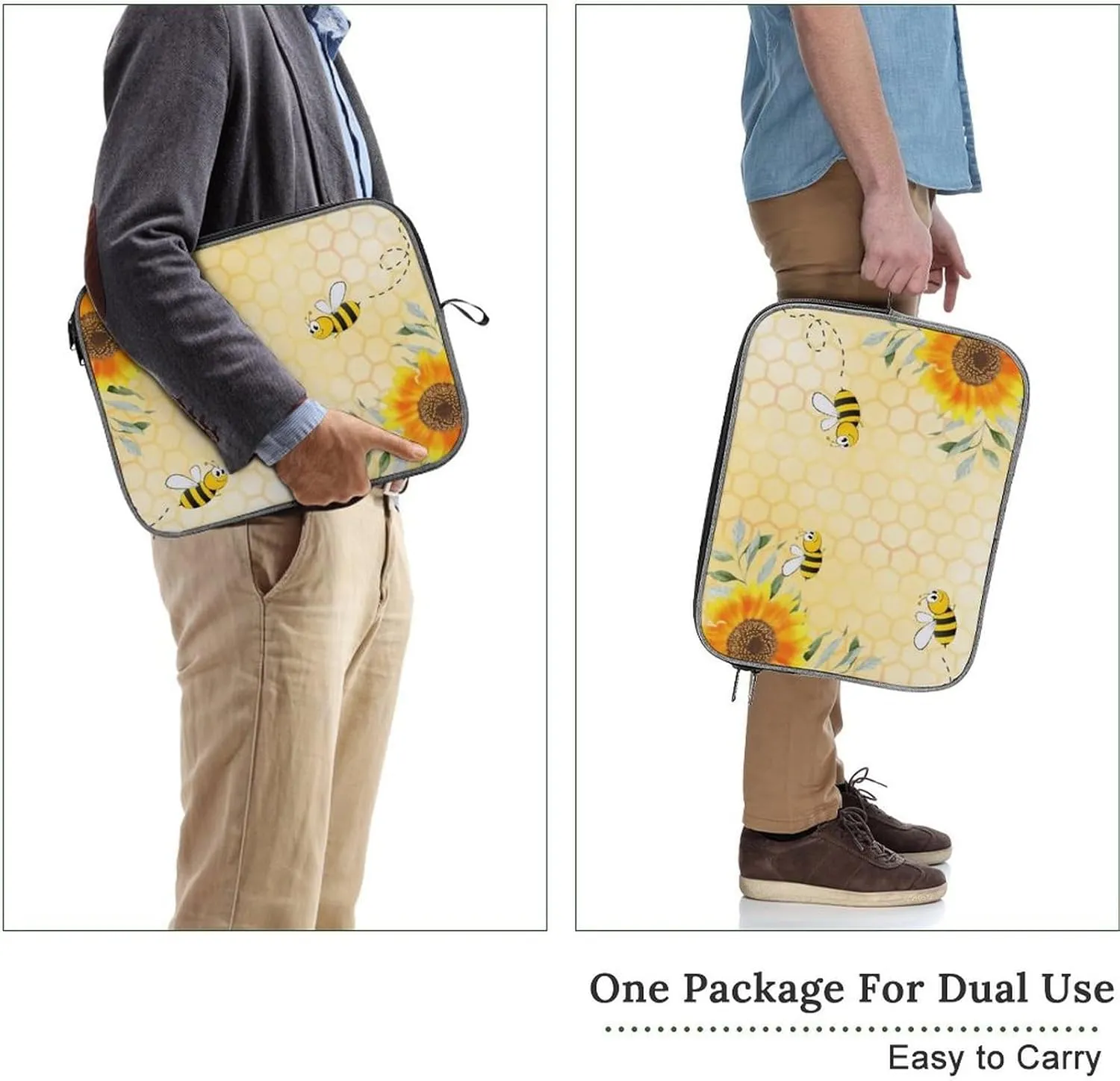 Colorful Print Large Capacity Portable Laptop Case Unisex
