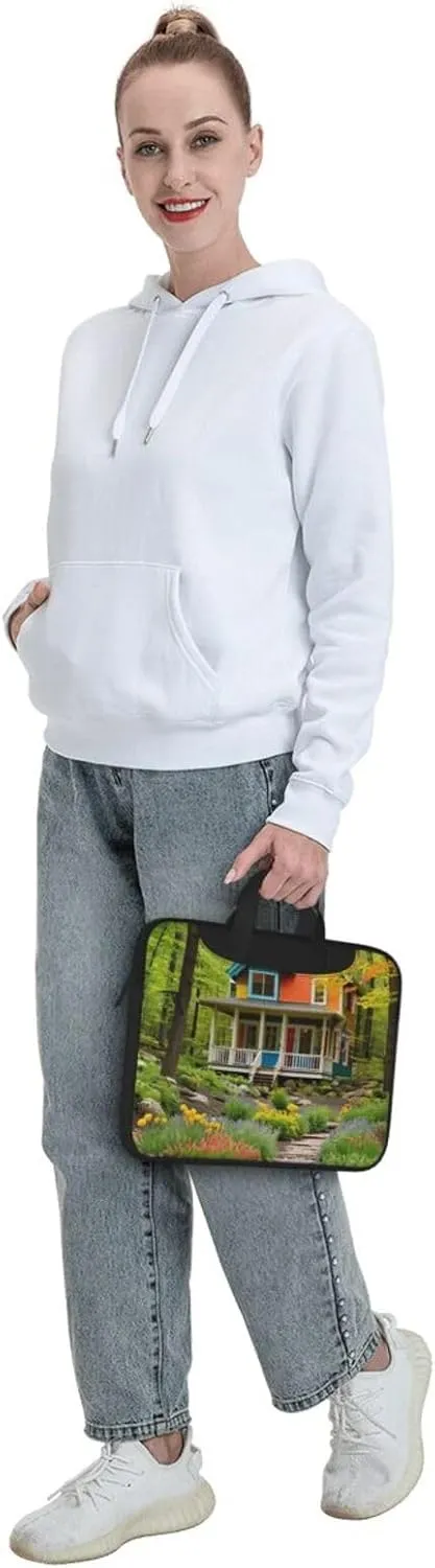 Colorful Retreats Print Laptop Bag, 13-15.6 inch Work Tote Briefcase Messenger Bag Gifts for Men Women