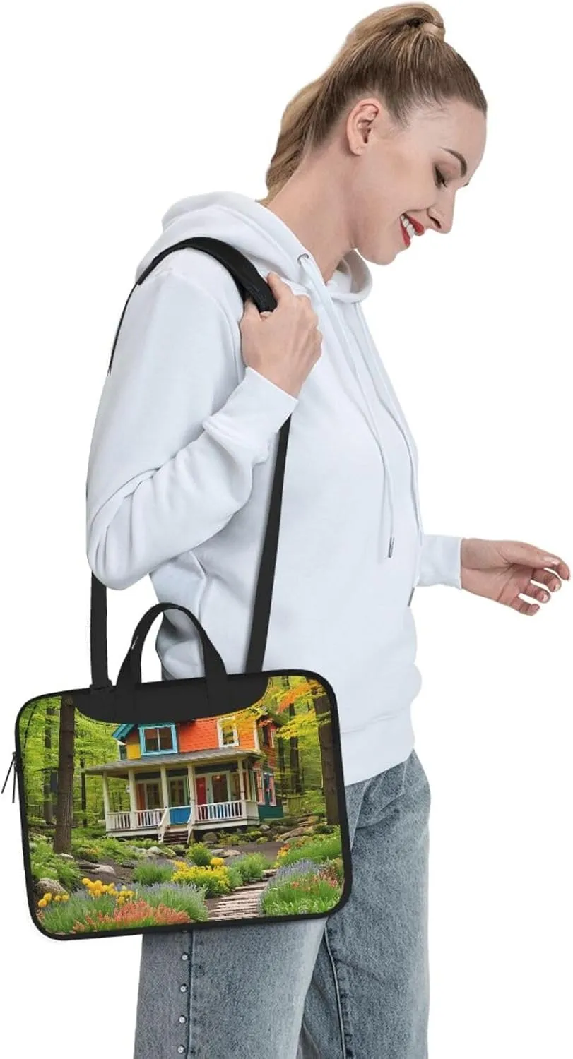 Colorful Retreats Print Laptop Bag, 13-15.6 inch Work Tote Briefcase Messenger Bag Gifts for Men Women