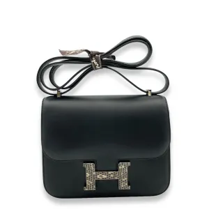 Constance 18 Black/Ombre in Monsieur/Lizard Salvator Varanus, Palladium hardware
