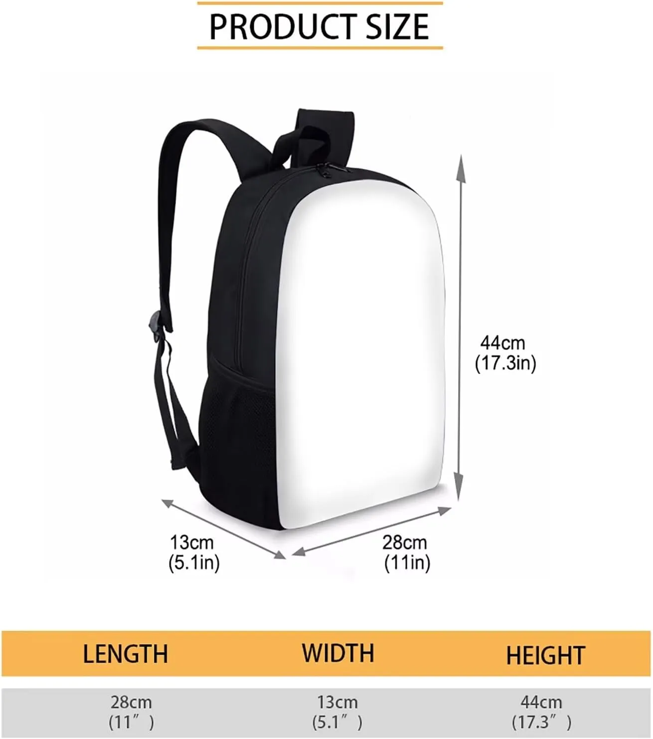 Cool Wolf Backpack for Boys Girls Novelty Cute Graphic Animal Print School Backpack 17 Inch Student Lightweight Comfy Black Kids Bookbag with Side Mesh Pocket